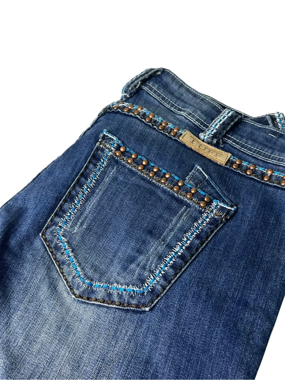 Cowgirl Tuff 30x35 Women's Dark Blue Bootcut Western Jeans - Picture 14 of 15